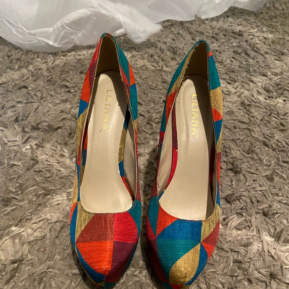 Multicolored liliana heels